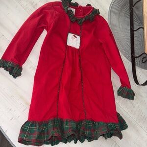 Smocked Polkadot Santa Dress/Nightgown